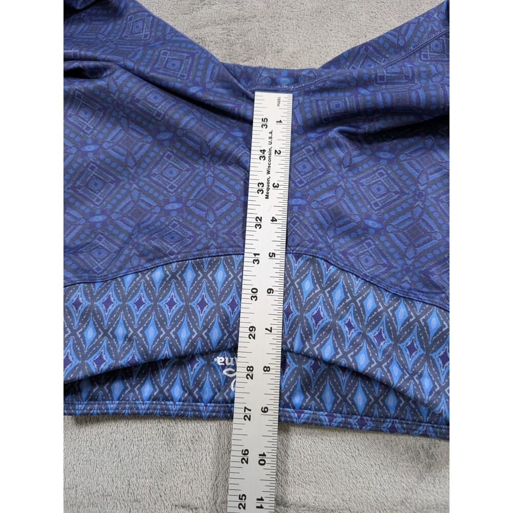 prAna Leggings Womens S Blue Geometric Capri Yoga Workout Activewear Stretch - Picture 8 of 10